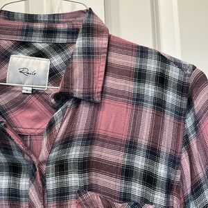 Rails Hunter Plaid Button-Front Shirt, size small